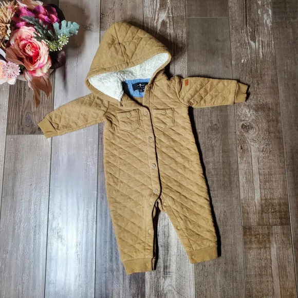 7 For All Mankind Other - 7 for all mankind Los Angeles Quilted Baby Bunting Snowsuit Size 3/6 Months